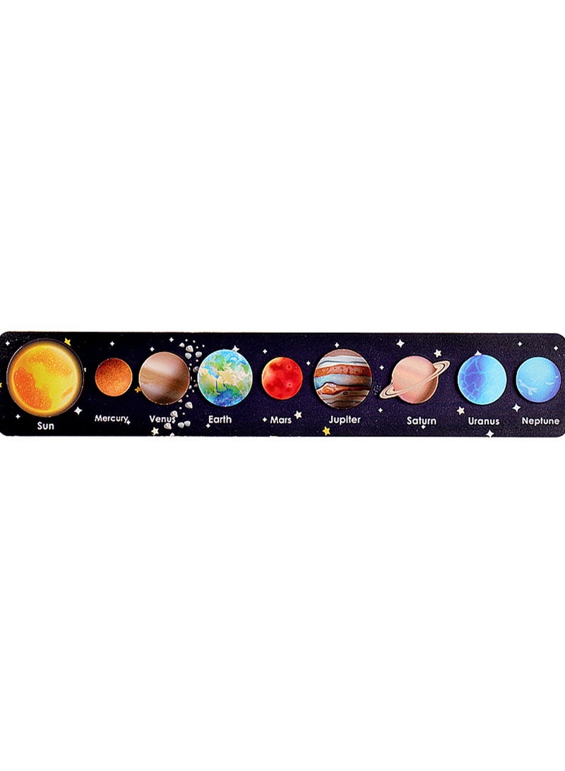 Solar System Jigsaw Puzzle Wooden Educational Toys Suitable for Preschool Learning Activities to Know Planets Boys Girls Gift (B Style) - Image 1